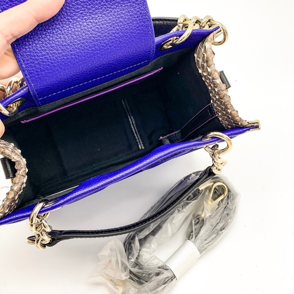 NWOT HEIRLOOM Leather & Python Snake Skin Satchel - Picture 5 of 6